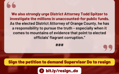 VietRISE and Harbor Institute Reaffirm Call for OC Supervisor Andrew Do to Resign and Urge District Attorney to Investigate Misuse of Millions in Taxpayer Dollars